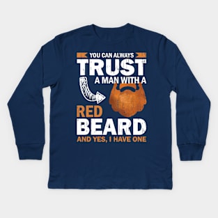 Red Beard Kids Long Sleeve T-Shirt